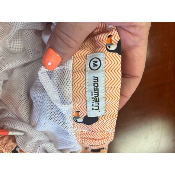 Mosmann Australia Orange Toucan Swim Trunks sz M NWOT - Picture 6 of 6
